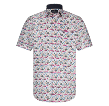 Fellows United Shirt korte  mouw pickups Mild Berry (51.6634 - 165)