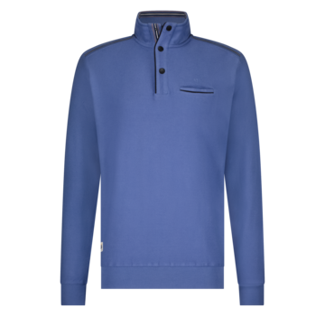Fellows United Pullover half zip jacquard Mid  blue (51.2611 - 117)
