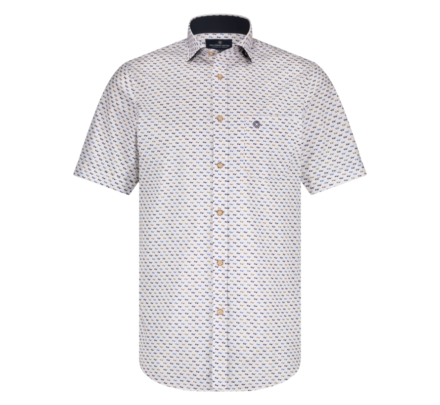 Shirt korte mouw sun glasses stretch Oker (51.6619 - 153)