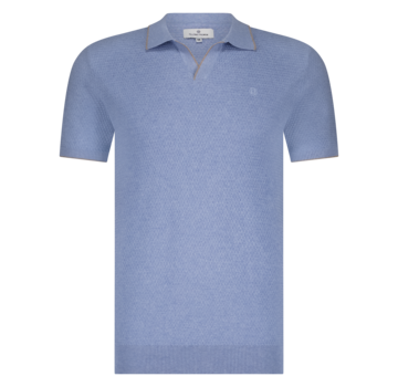 Fellows United Polo structure knit, Premium Light blue (51.3663 - 119)
