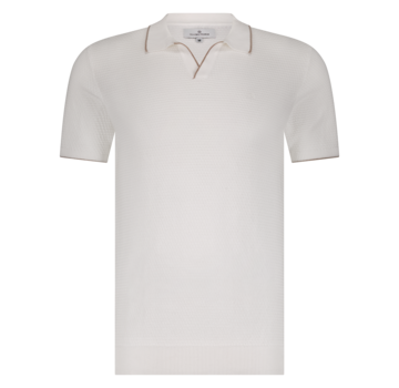 Fellows United Polo structure knit, Premium Ecru (51.3663 - 108)