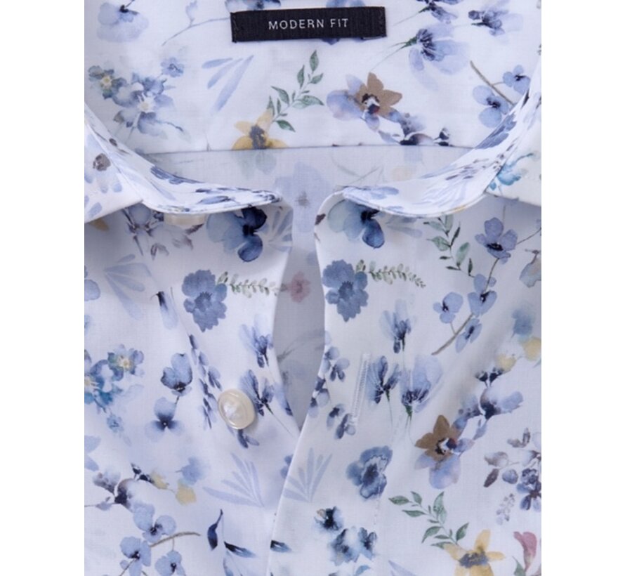 Overhemd Luxor modern fit Wit Print Global Kent (125674 - 00)