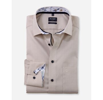 Olymp Overhemd Luxor modern fit Natuur Global Kent (120674 - 22)