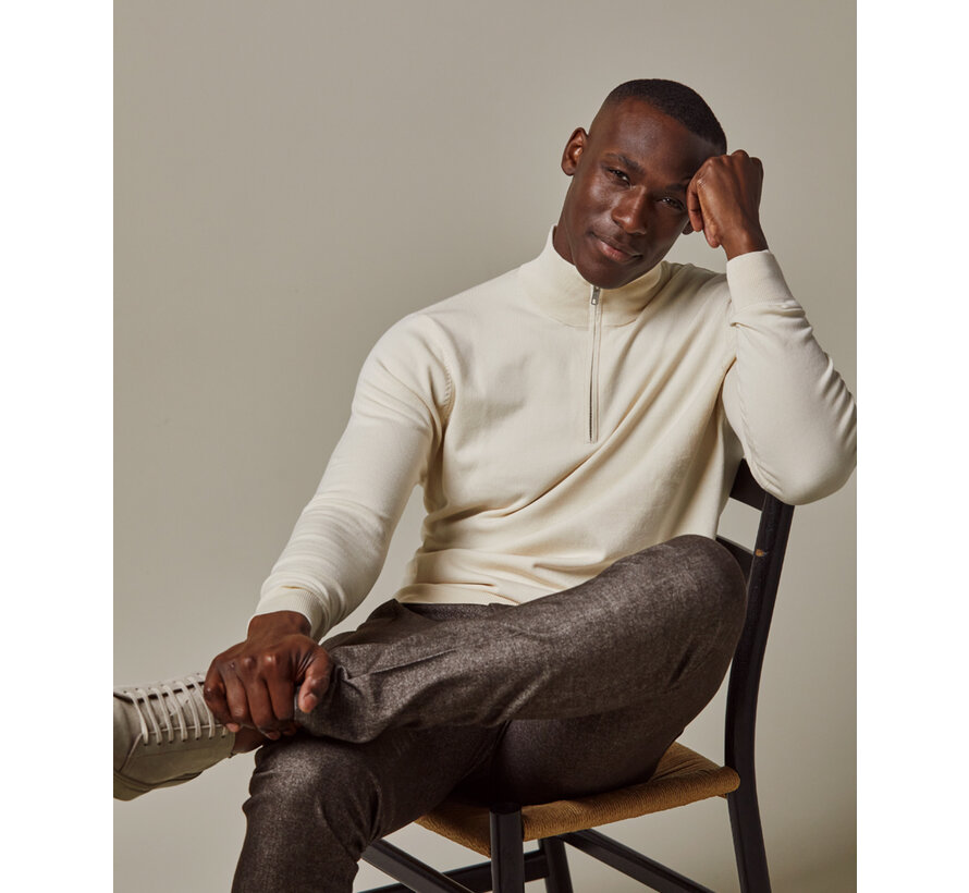 Pullover Halfzip Off White (PP2J00010D)