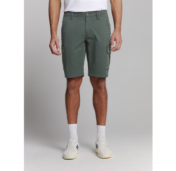 No Excess Short Cargo Garment Dyed + Stone Washed Stretch Dark Steel (278190313SN - 124)