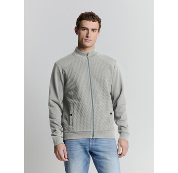 No Excess Sweater Full Zipper Jacquard Mix Grey Melange (27100118 - 102)