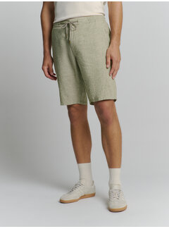 No Excess Short With Linen Melange Dark Moss (278190311 - 186)