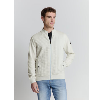 No Excess Sweater Full Zipper Jacquard Mix Chalk (27100118 - 017)