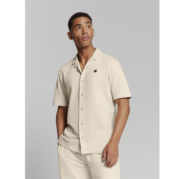 No Excess Shirt Short Sleeve Jersey Revers Collar Solid Terry Cement (27420384 - 122)