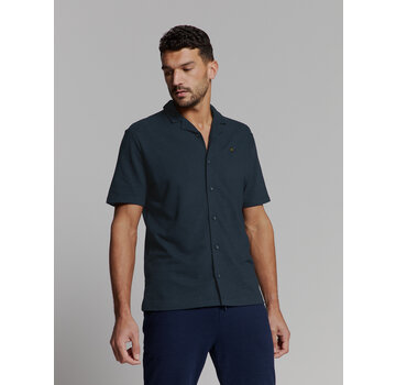 No Excess Shirt Short Sleeve Jersey Revers Collar Solid Terry Deep Blue (27420384 - 096)