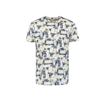 No Excess T-Shirt Crewneck Allover Printed Blue (27360377 - 030)