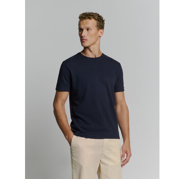No Excess T-Shirt Crewneck Solid Relief Jacquard Deep Blue (27350307 - 096)