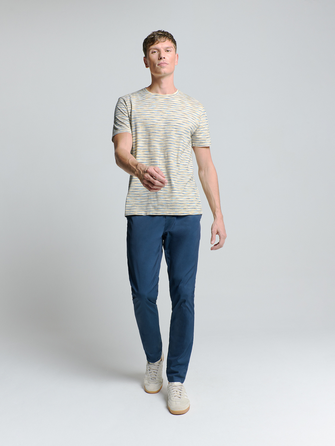 No Excess T-Shirt Crewneck Multi Coloured Melange Offwhite  XL No Excess