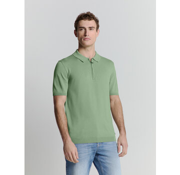 No Excess Pullover Short Sleeve Polo Zip Solid Green (27210352 - 050)