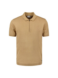 No Excess Pullover Short Sleeve Polo Zip Solid Khaki (27210352 - 043)