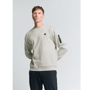 No Excess Sweater Crewneck Melange Chalk (27100211 - 017)
