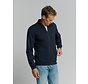 Sweater Full Zipper Jacquard Mix Bomber Deep Blue (27100119 - 096)
