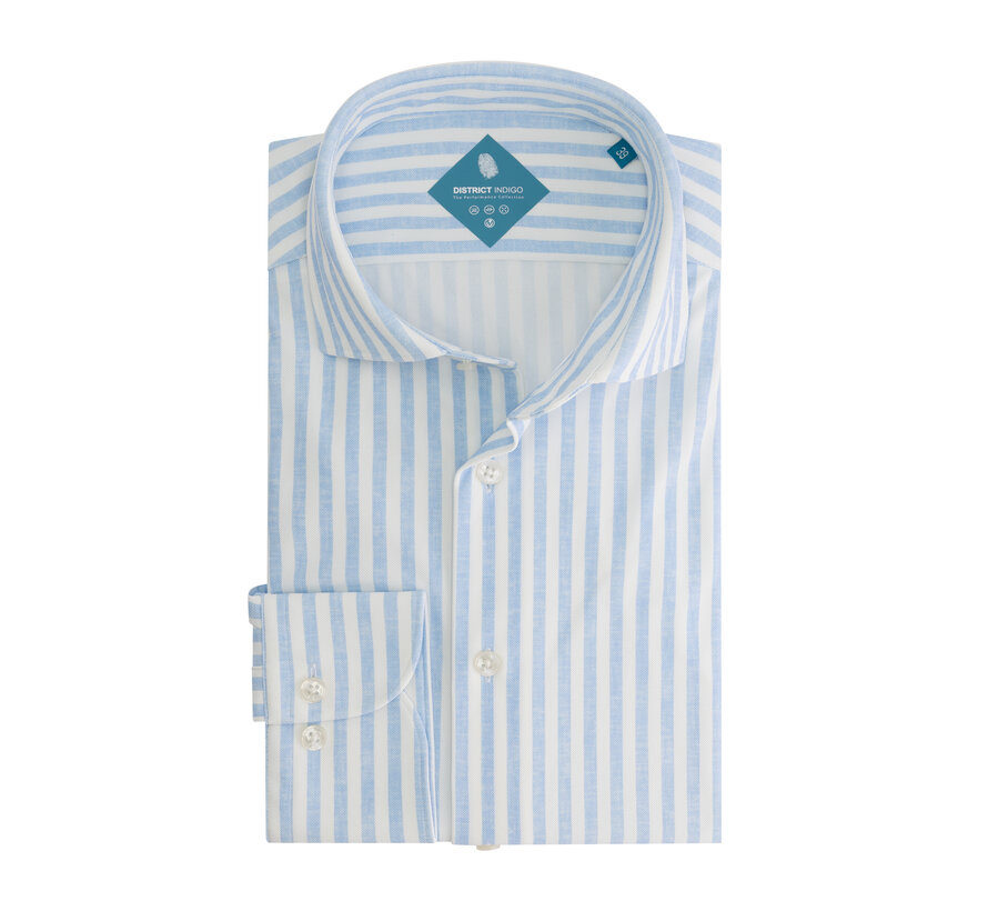 District Indigo Pique Performance Shirt Licht Blauw (7.51.025.716 - 318)