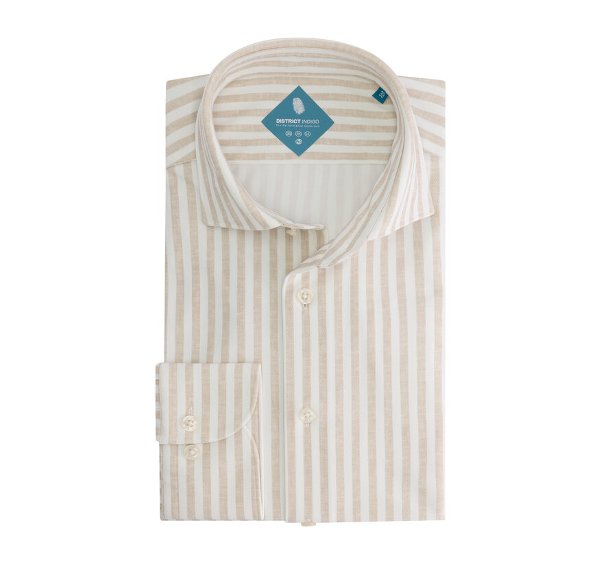 District Indigo Pique Performance Shirt Beige (7.51.025.716 - 348)