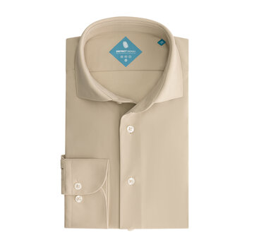 District Indigo Pique Performance Shirt Sand (7.31.025.780 - 044)