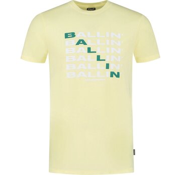 BALLIN' T-shirt front print Yellow (23019116 - 000019)