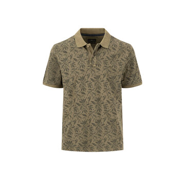 Fynch Hatton Polo Sunfaded AOP Dark Khaki (1504  4005 - 719)