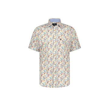 Fellows United Korte Mouw Overhemd Stamps Stretch Multicolor (41.6601 - 153)