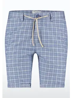 A Fish Named Fred Korte Broek Linen Check Blue (24.01.238)