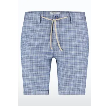 A Fish Named Fred Korte Broek Linen Check Blue (24.01.238)