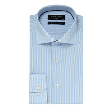 Michaelis Overhemd Mose Slim Fit Cutaway Blue Stripe (PM0H000016)