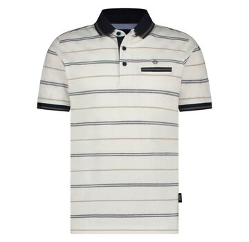 Fellows United Polo Stripe White (41.3624 - 104)