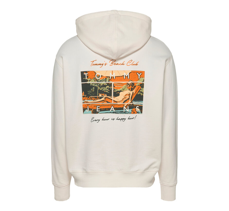 TJM BEACH CLUB GRAPHIC HOODIE ANCIENT WHITE (DM0DM21373 - YBH)