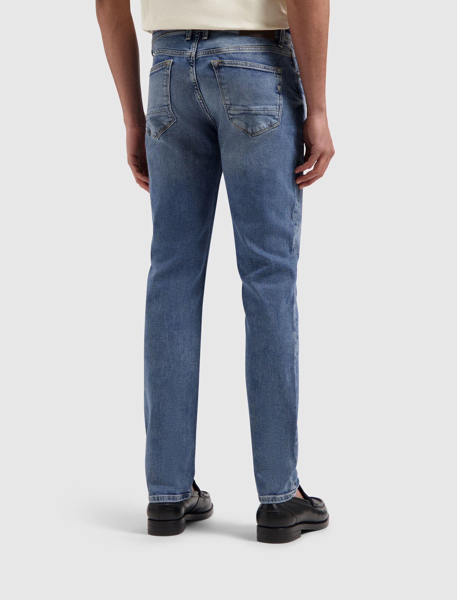Pure Path The Ryan Slim Fit Jeans Denim Mid Blue Pure Path