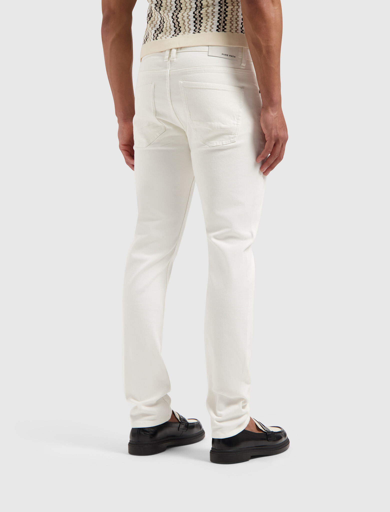 Pure Path The Ryan Slim Fit Jeans Off White   Pure Path