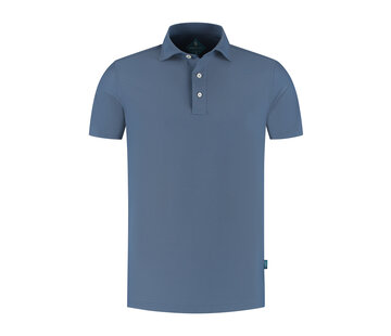 District Indigo Pique Performance Polo Mid Blauw (7.41.400.780 - 014)