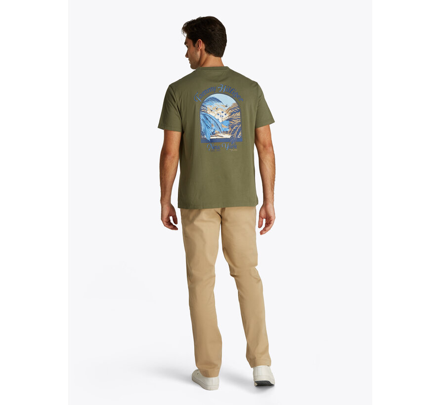 HILFIGER SUMMER PHOTO TEE BATTLE GREEN (MW0MW38643 - PLI)