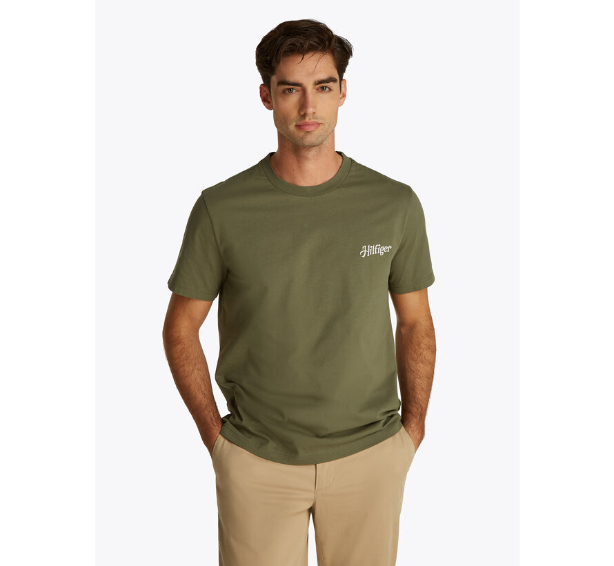 HILFIGER SUMMER PHOTO TEE BATTLE GREEN (MW0MW38643 - PLI)
