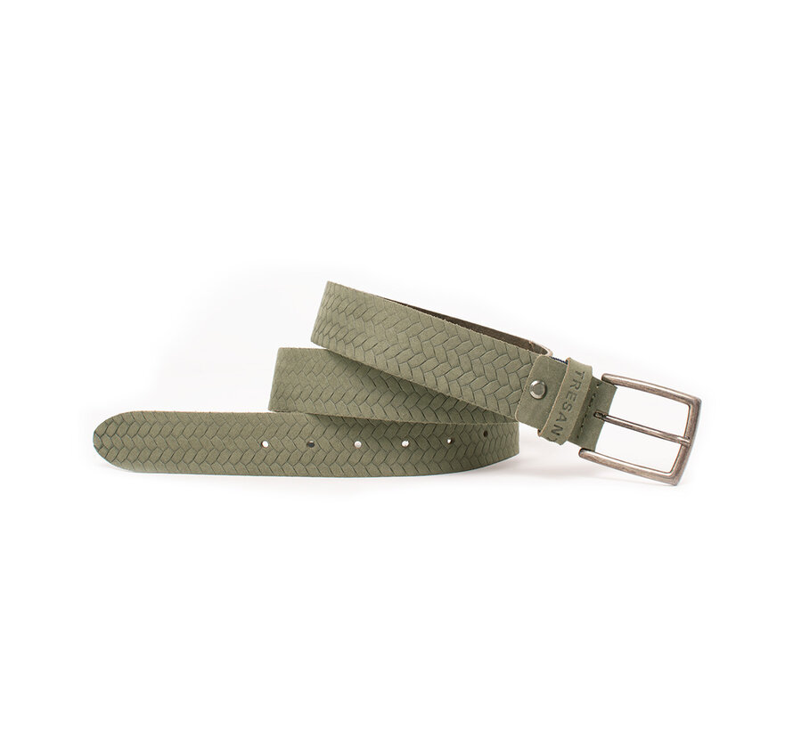 EMILANO | Nubuck belt Grey/Green (TRBEJA057 - 910)