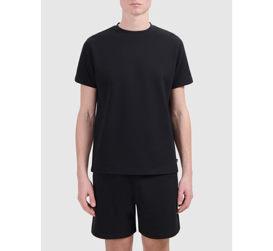 Waffle T-shirt Black (25019117 - 02)
