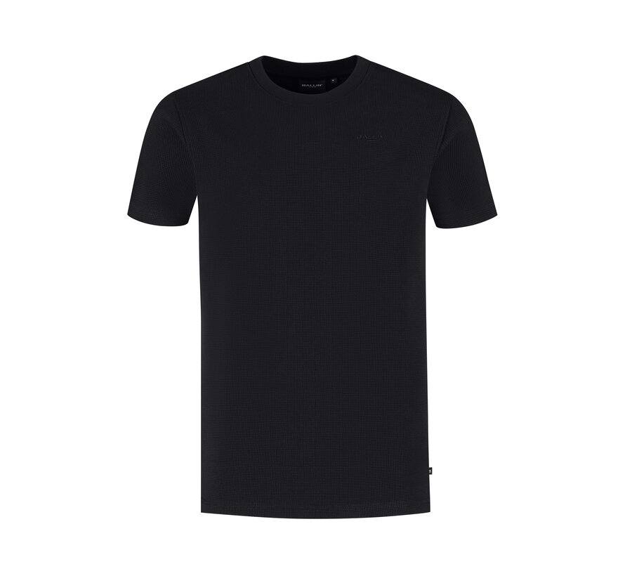 Waffle T-shirt Black (25019117 - 02)