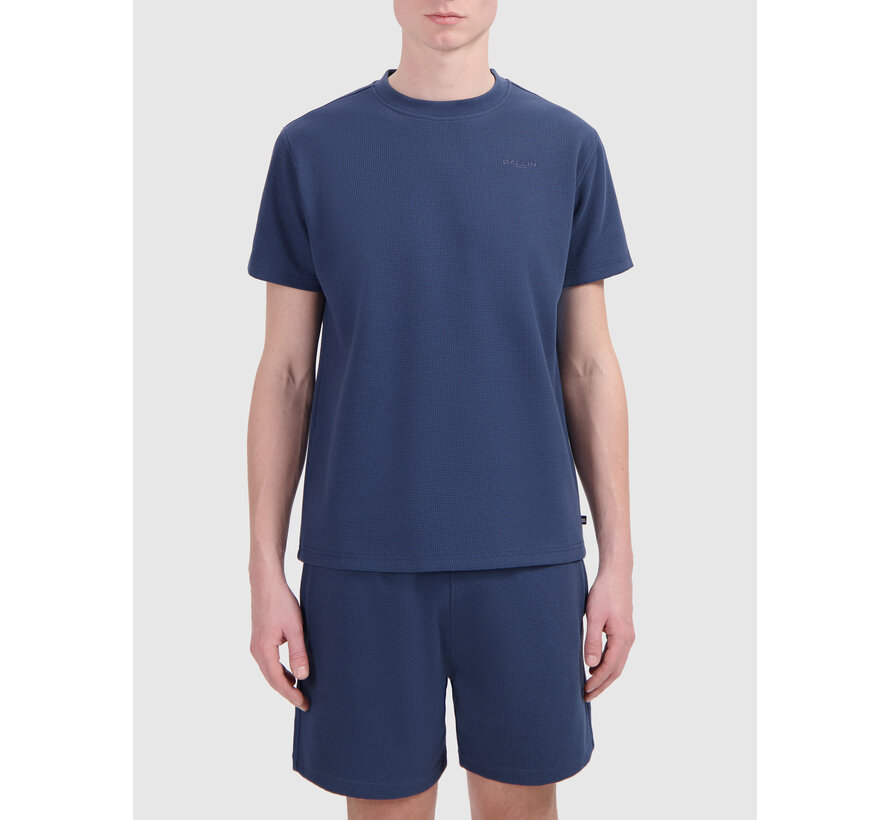 Waffle T-shirt Navy (25019117 - 07)