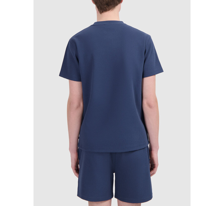 Waffle T-shirt Navy (25019117 - 07)