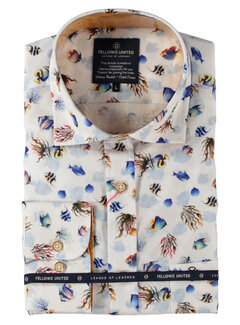 Fellows United Korte Mouw Overhemd Undersea Multicolor (51.6612 - 153)