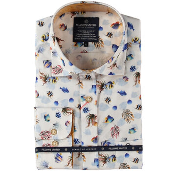 Fellows United Korte Mouw Overhemd Undersea Multicolor (51.6612 - 153)