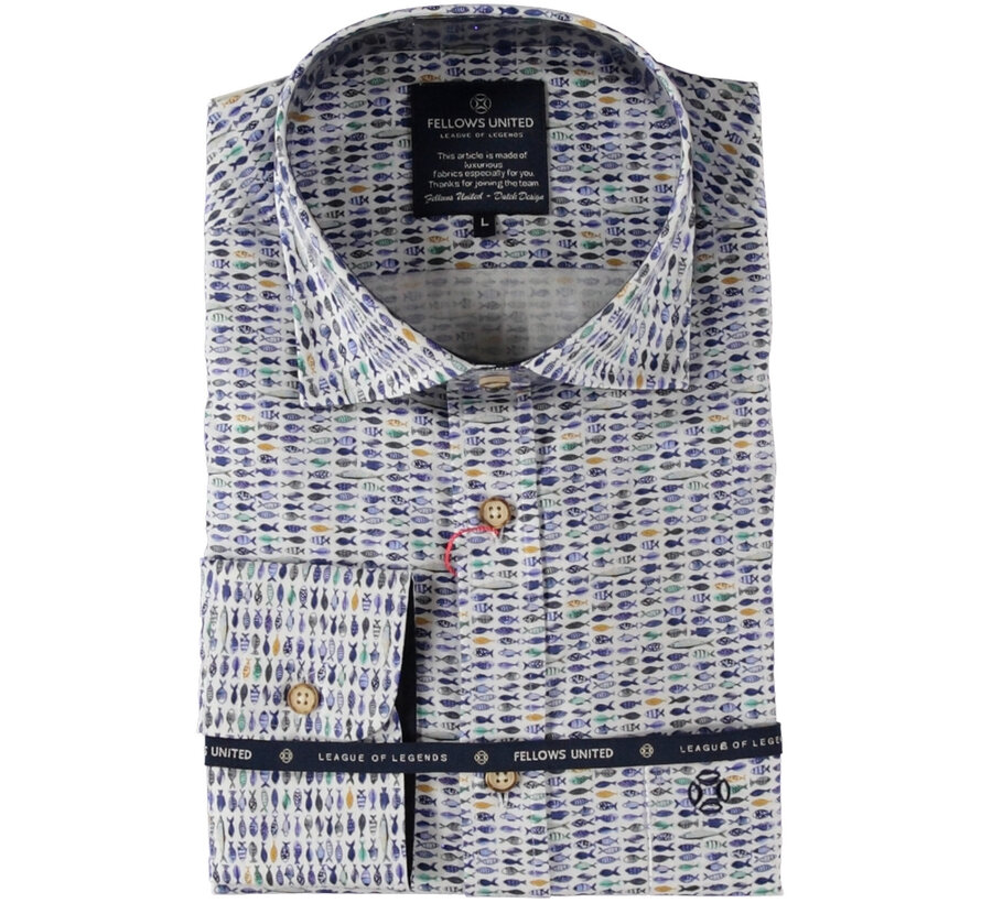 Korte Mouw Overhemd Fishes Multicolor (51.6622 - 118)