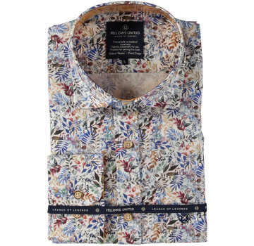 Fellows United Korte Mouw Overhemd Leaves Stretch Multicolor (51.6623 - 153)