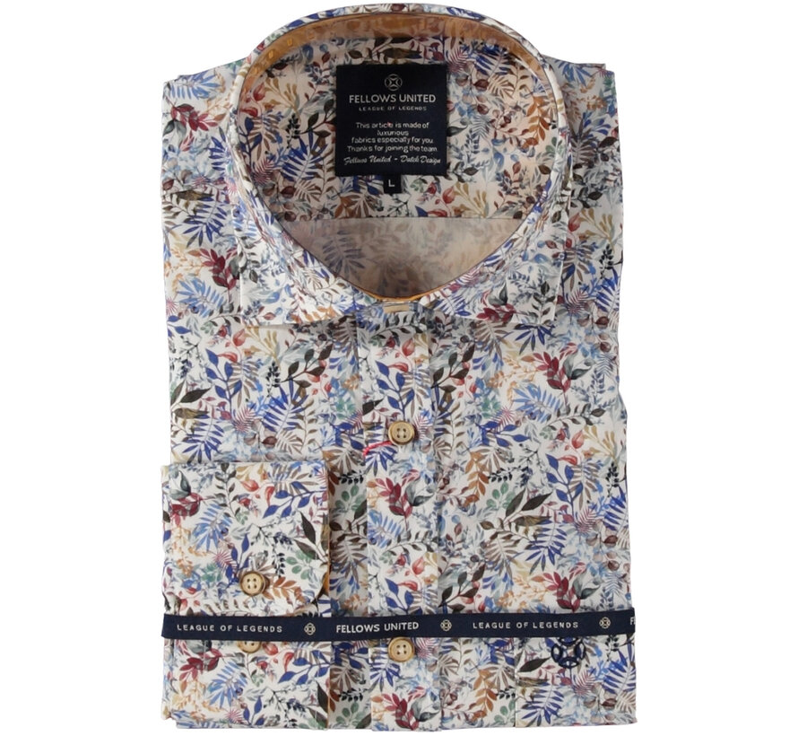 Korte Mouw Overhemd Leaves Stretch Multicolor (51.6623 - 153)