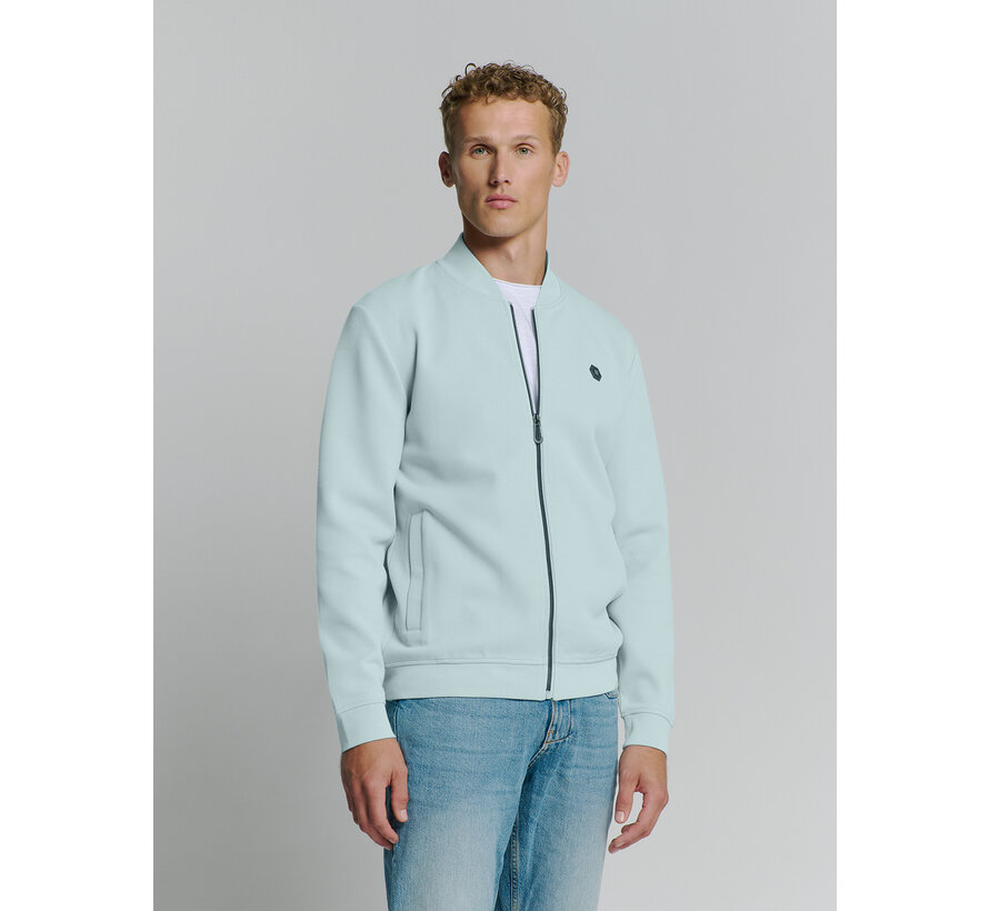 Sweater Full Zipper Pique Bomber Ice (27100106SN - 151)