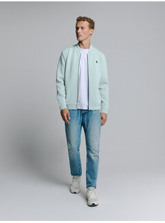 No Excess Sweater Full Zipper Pique Bomber Ice (27100106SN - 151)