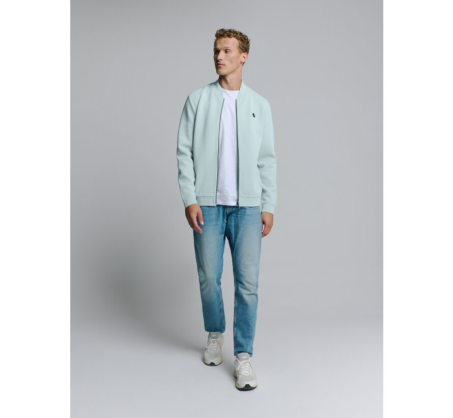 Sweater Full Zipper Pique Bomber Ice (27100106SN - 151)